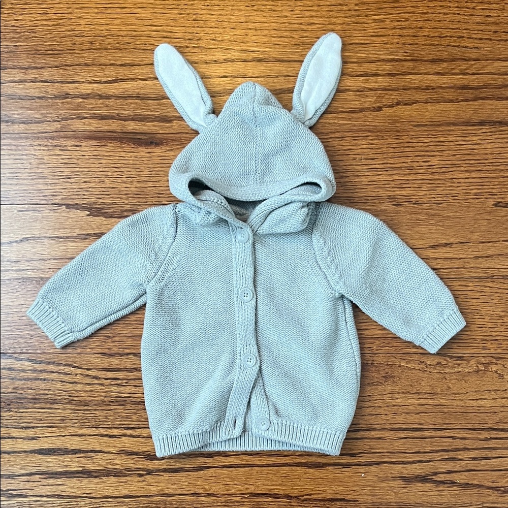 First Impressions Gray Bunny Ear Hoodie Jacket
